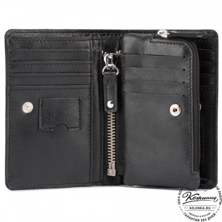 Кожаное портмоне "Япония" (чёрное)