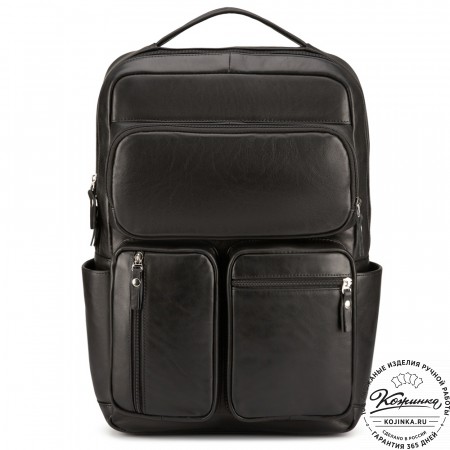 Кожаный рюкзак "Теодор" (чёрный)