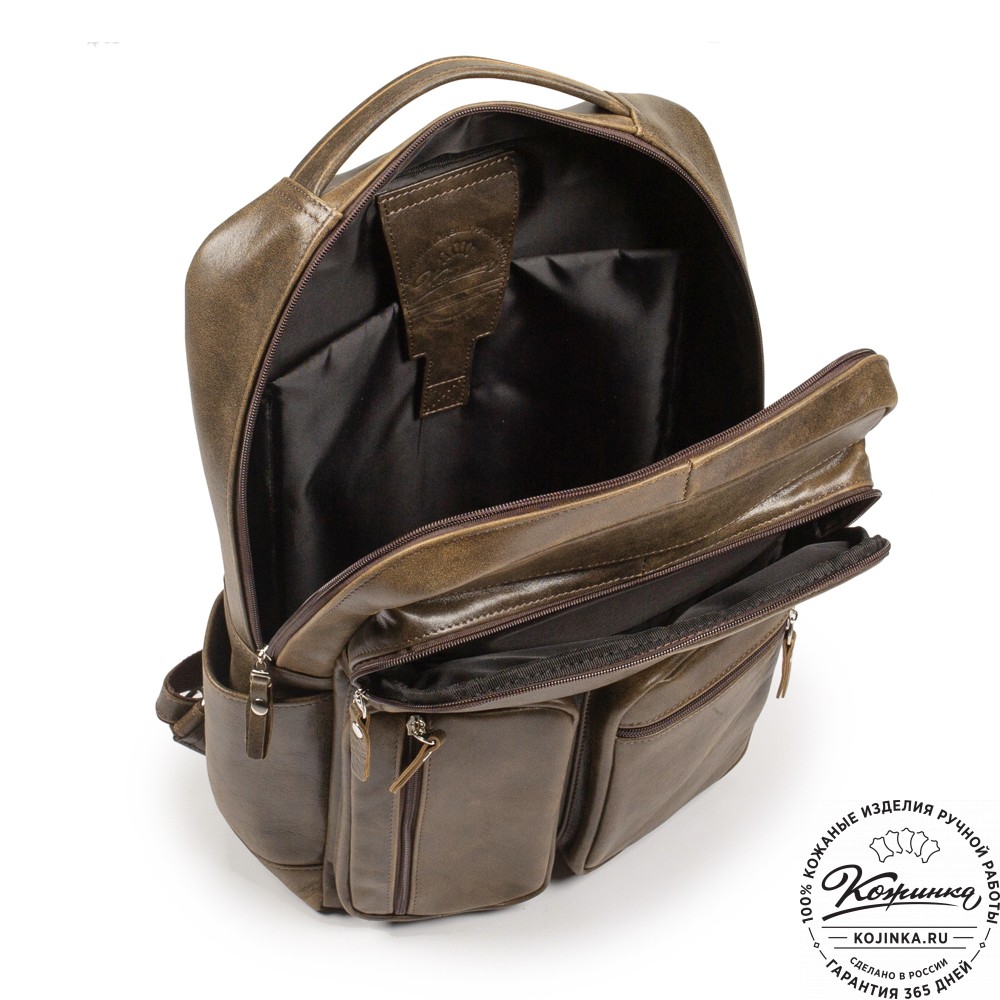 Кожаный рюкзак "Теодор" (коричневая наппа)