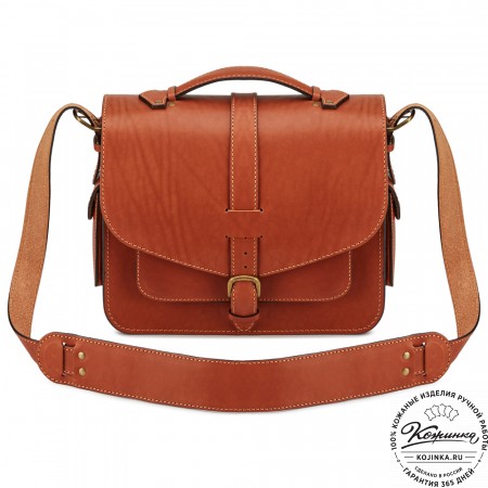 Кожаная  сумка "Леонардо" (рыжая)