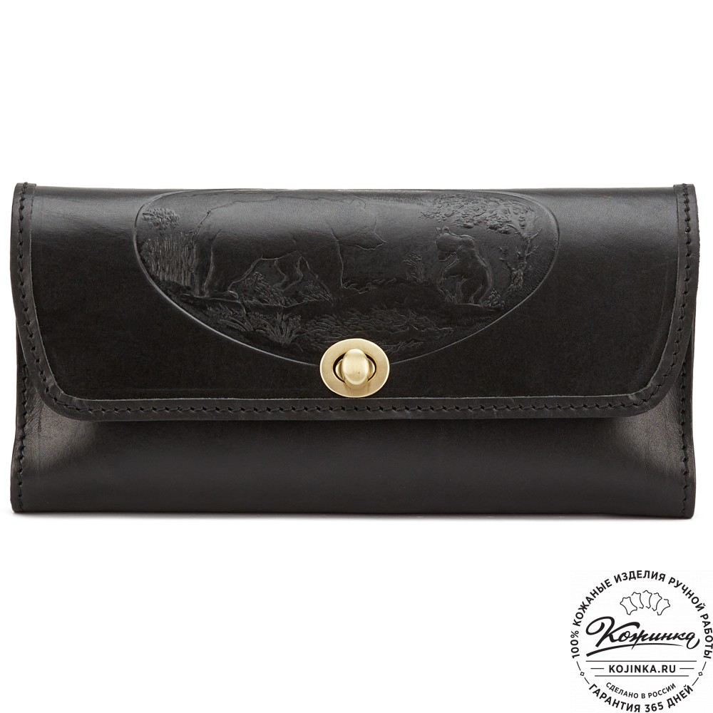 Кожаная рюмочница (чёрная)