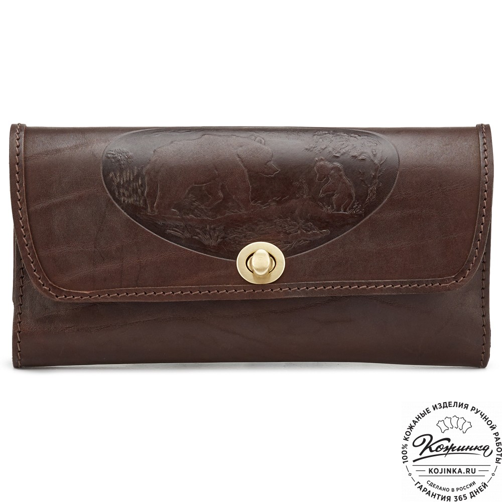 Кожаная рюмочница (коричневая)