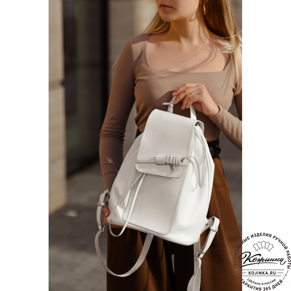 Женский кожаный рюкзак "Гейша" (розовый)