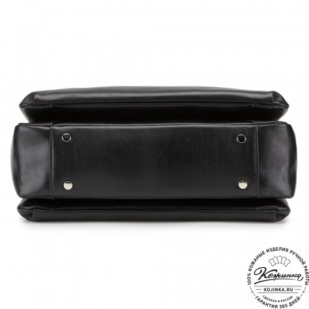 Кожаная женская сумка "Кейт" (чёрная)