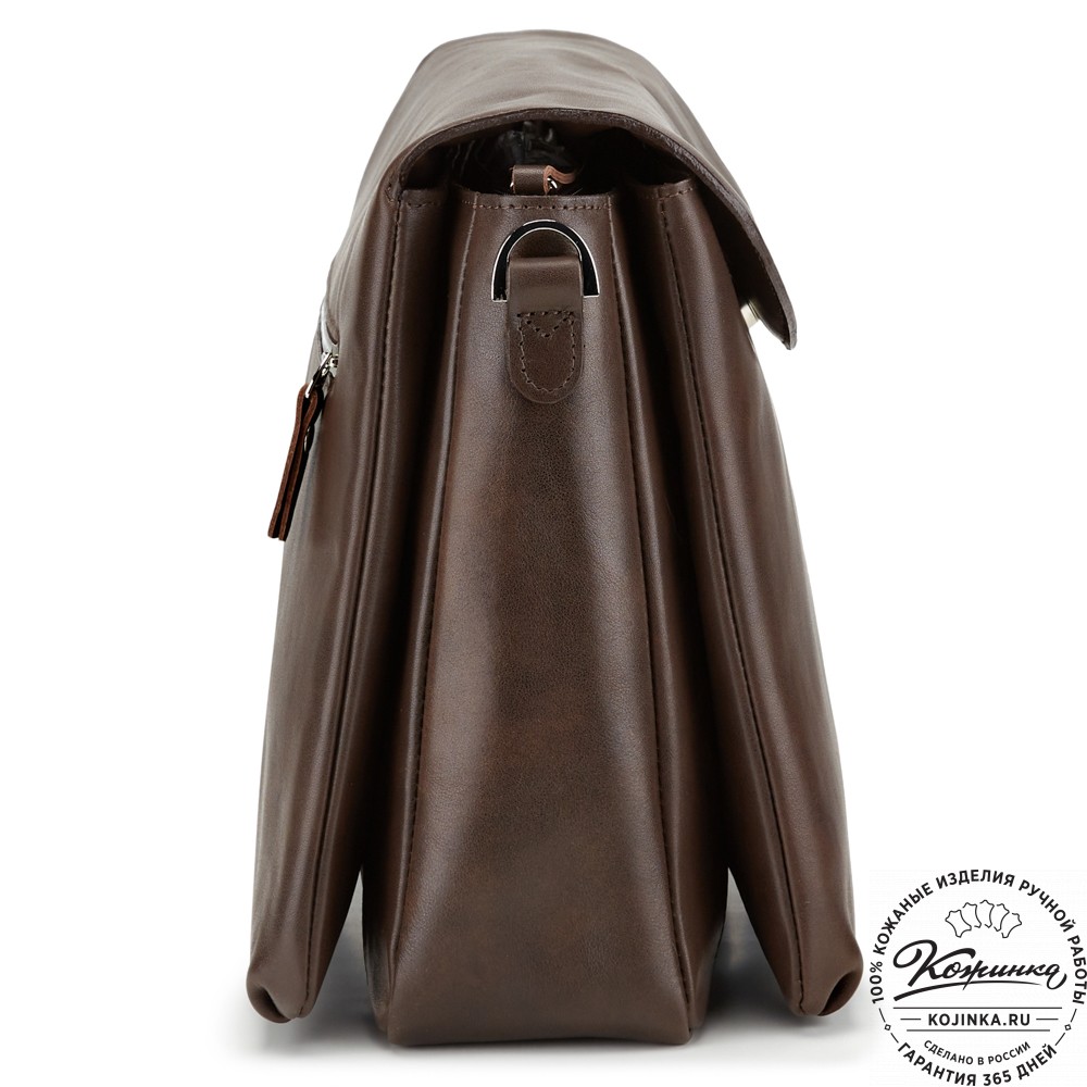 Кожаная женская сумка "Кейт" (коричневая)