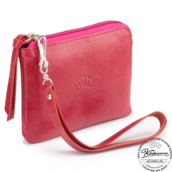 Кожаный кошелёк "Баден" (красный). фото 1