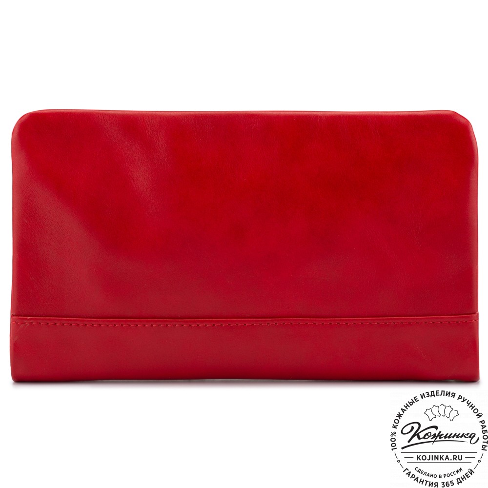 Кожаный клатч "Дарси" (красный)