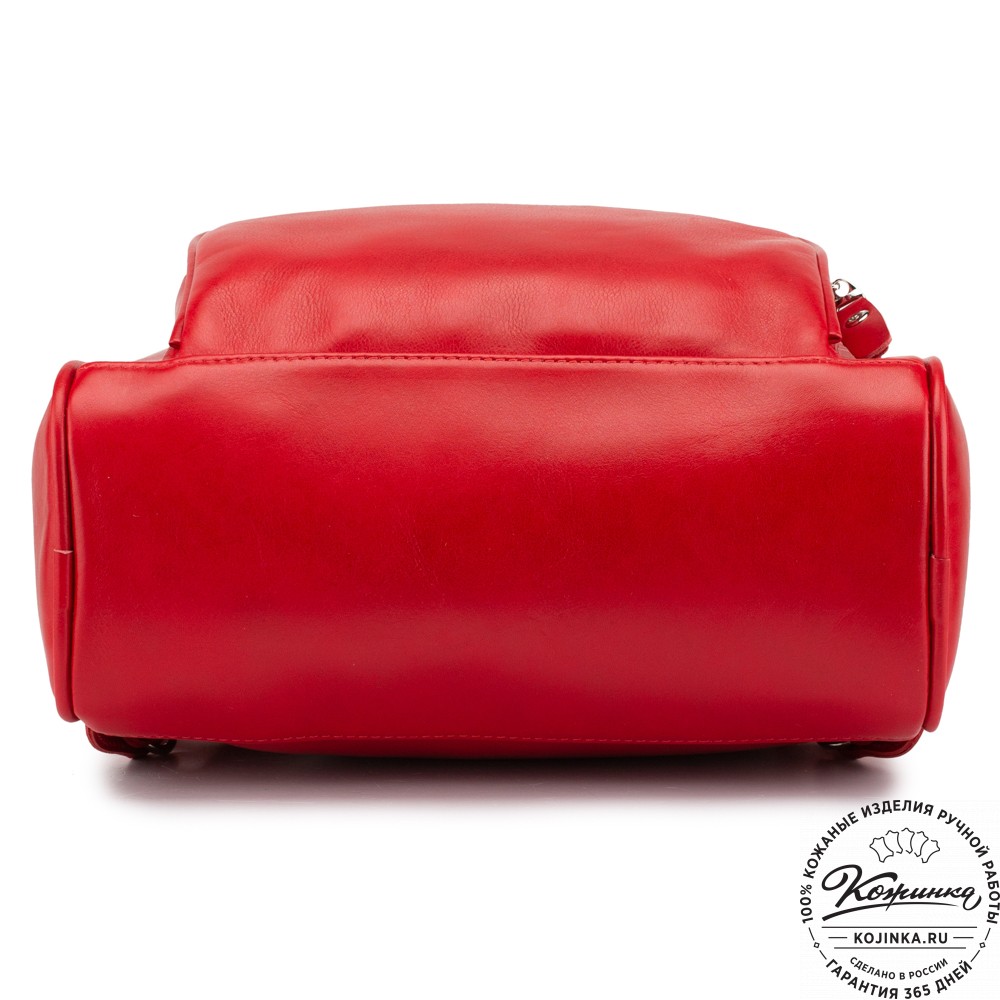 Кожаный рюкзак "Пандора" (красная гладкая кожа)
