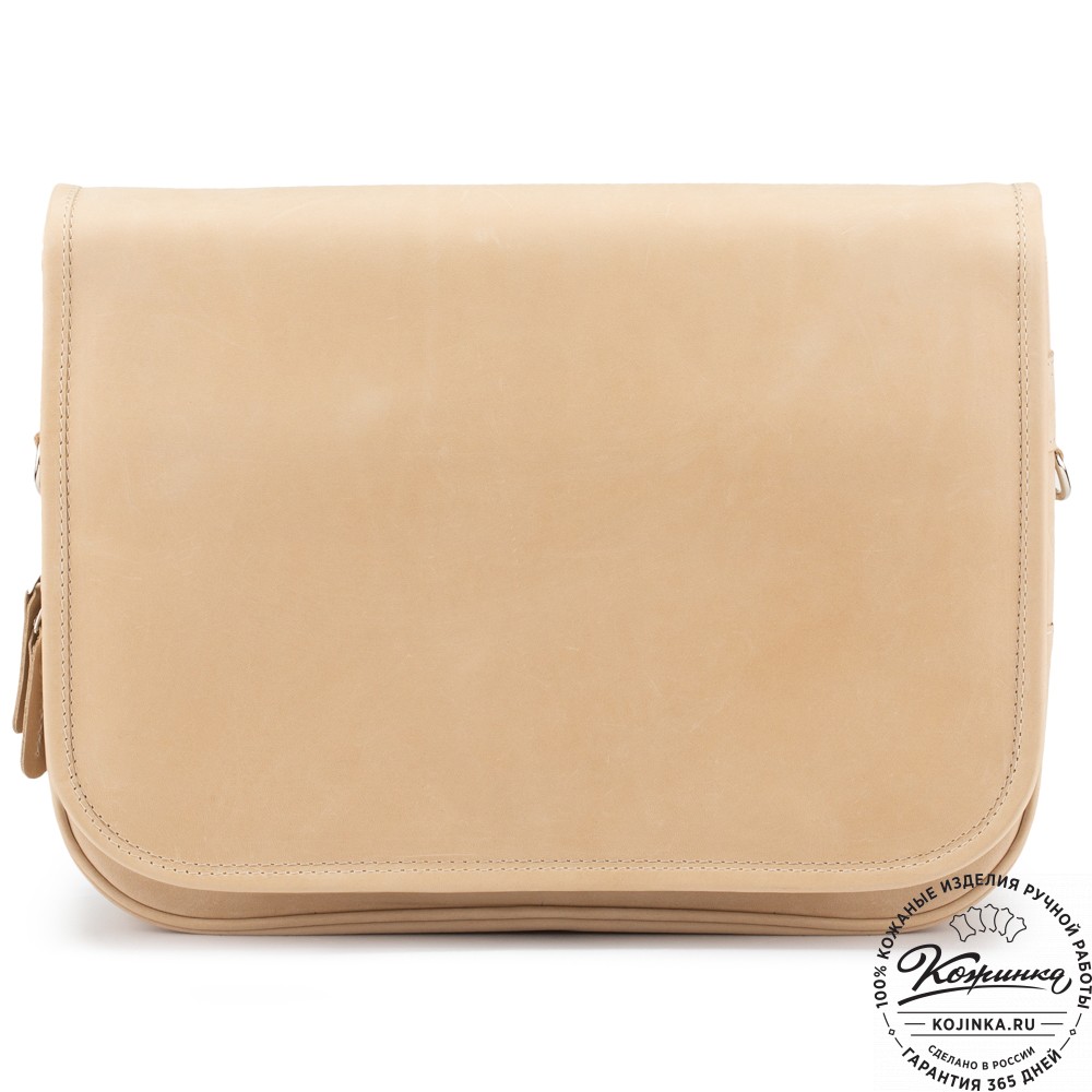 Кожаная сумка "Риана" (бежевый крейзи)