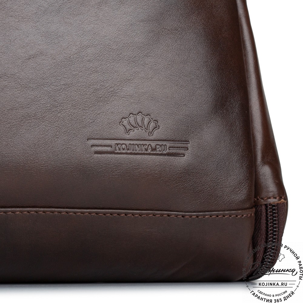Кожаный портплед "Сильвер" (темно-коричневый)