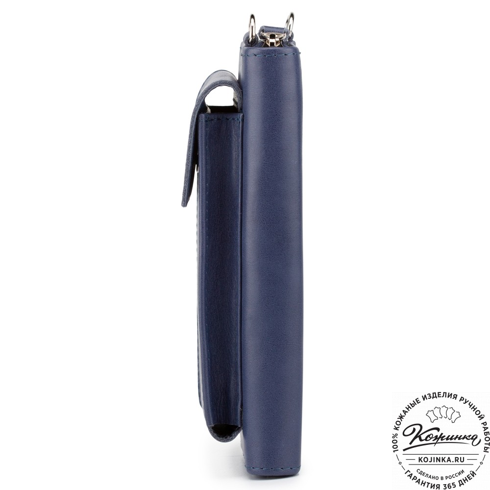 Кожаный клатч "Чукотка" (синий) 