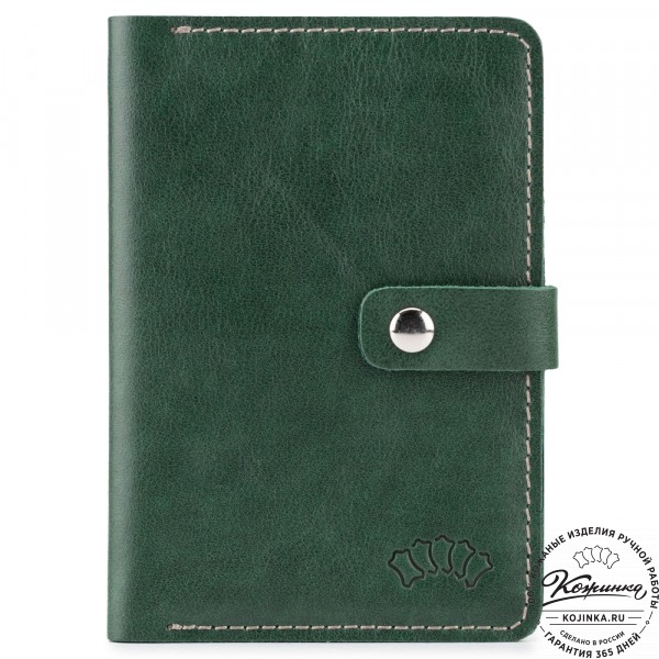 Кожаный бумажник водителя "Дакар" (зелёный). фото 1