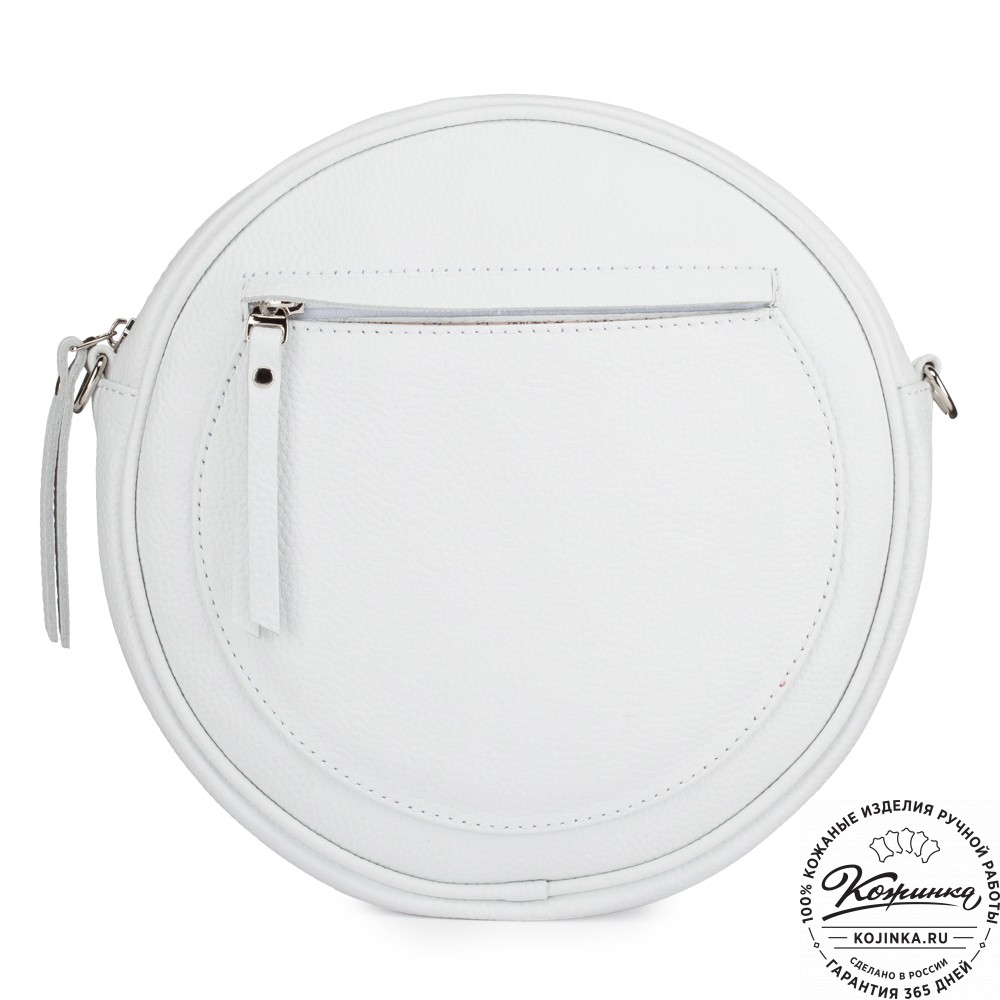 Женская кожаная сумка "Дарья" (белая)