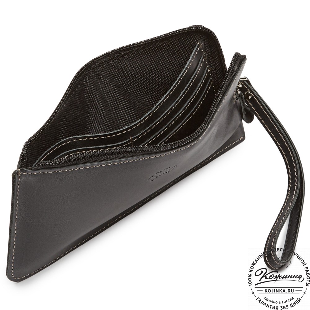 Кожаный клатч "Австрия" (чёрный) 
