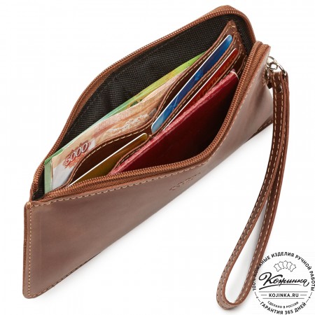 Кожаный клатч "Австрия" (коричневый) 