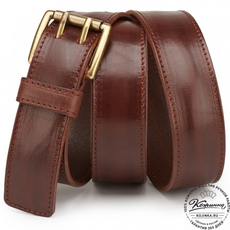 Кожаный ремень "Чарльз" (коньяк)