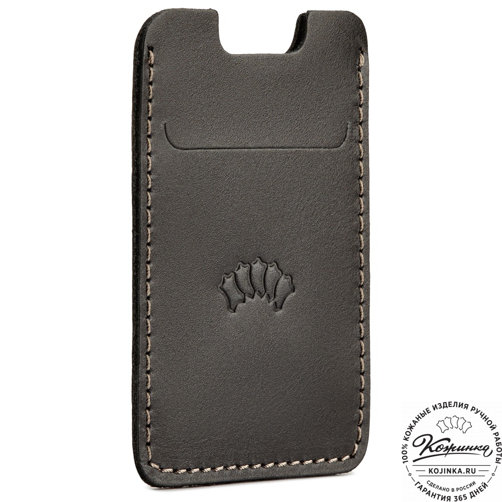 Кожаная визитница "Норвегия" (чёрная)