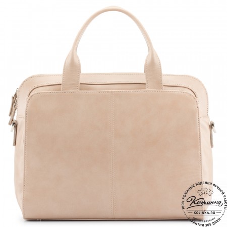 Женская кожаная сумка "Батерфляй" (пудра)