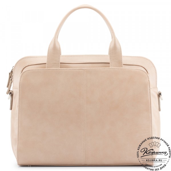 Женская кожаная сумка "Батерфляй" (пудра). фото 1