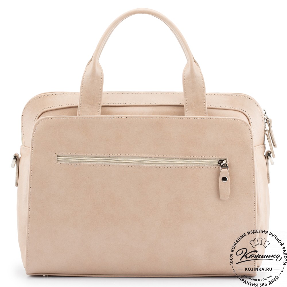 Женская кожаная сумка "Батерфляй" (пудра)