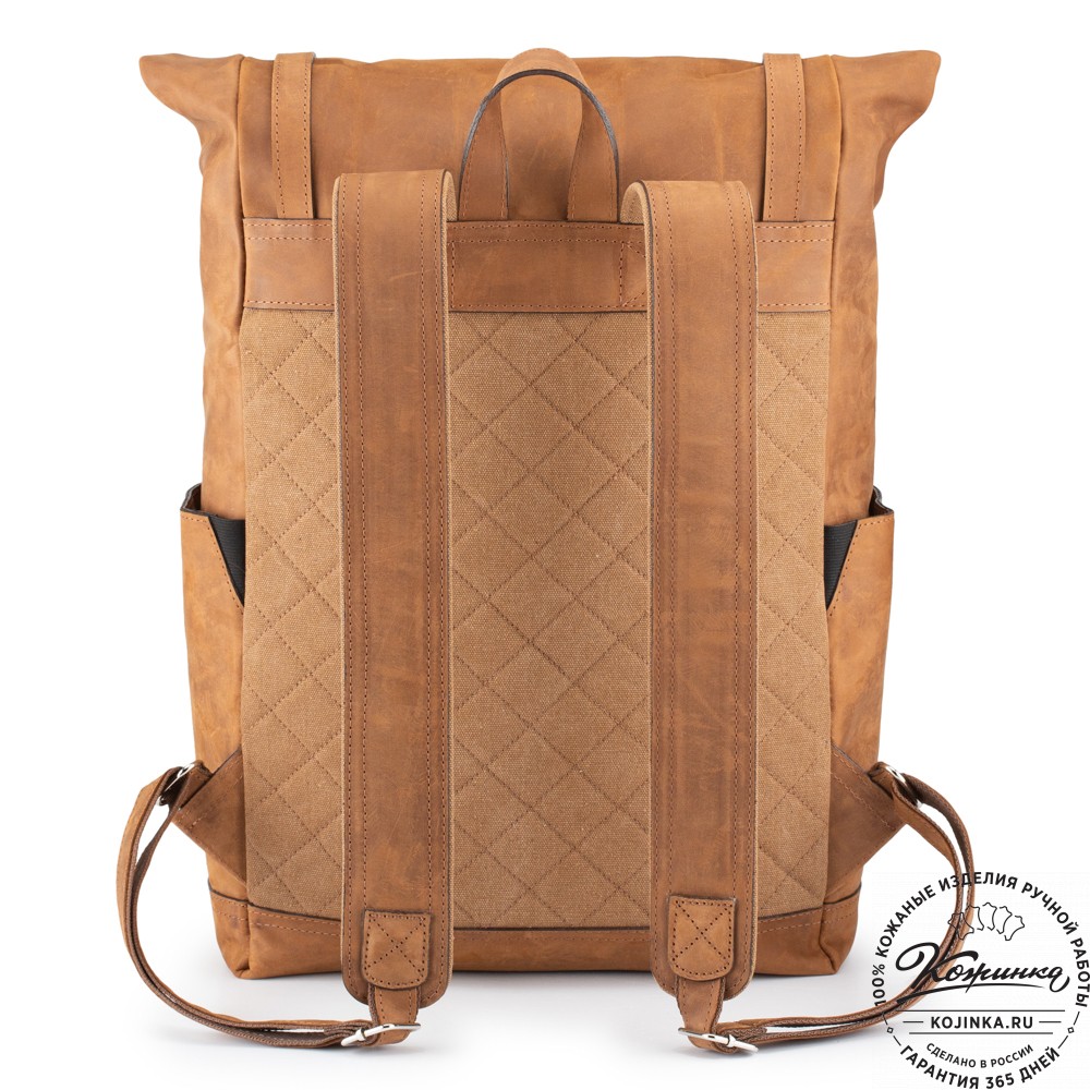 Мужской кожаный рюкзак "Орландо" (коричневый крейзи)