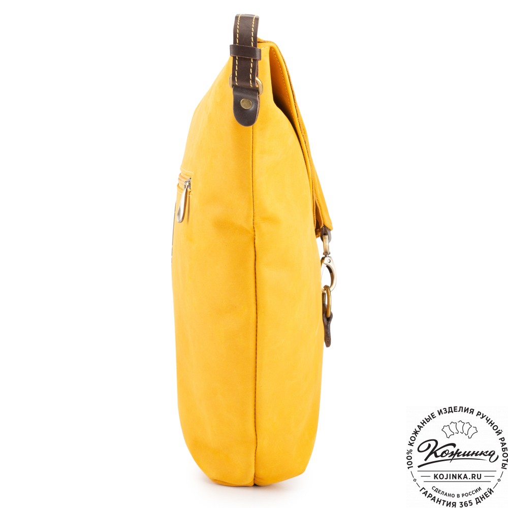 Кожаная сумка "Верона" (жёлтая)