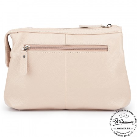 Женская кожаная сумка "Валери" (пудра)