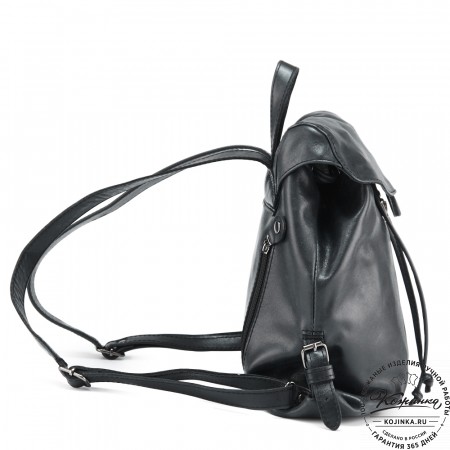 Женский кожаный рюкзак "Паулина" (чёрный)