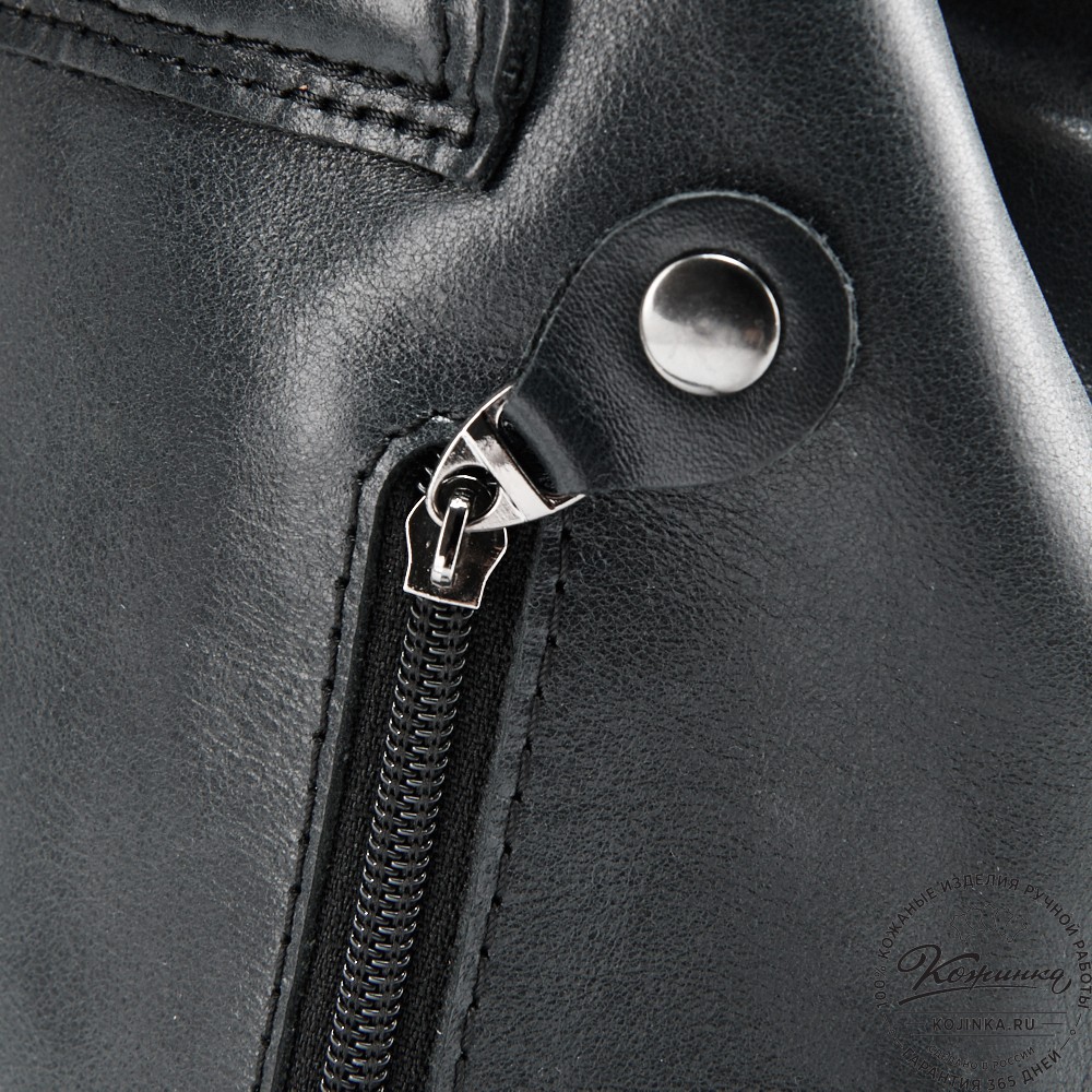 Женский кожаный рюкзак "Паулина" (чёрный)