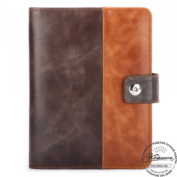 Кожаный ежедневник "Монблан" (тёмно-коричневый антик). фото 1