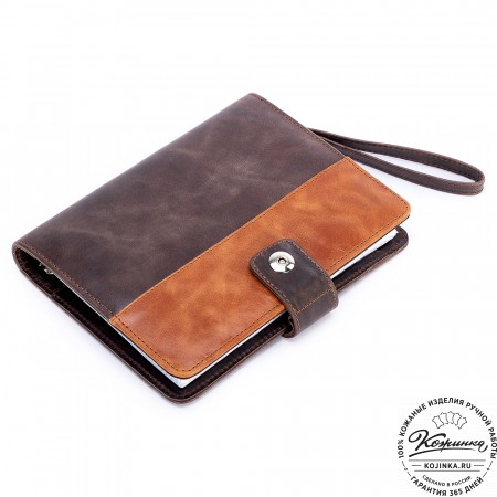 Кожаный ежедневник "Монблан" (тёмно-коричневый антик)