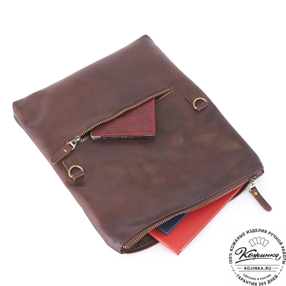 Кожаный клатч "Молли" (коричневый)