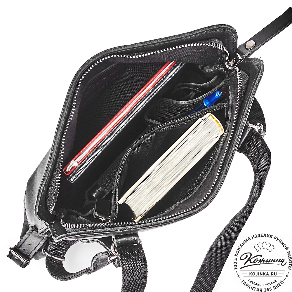 Женский кожаный рюкзак "Салоники" (чёрный)