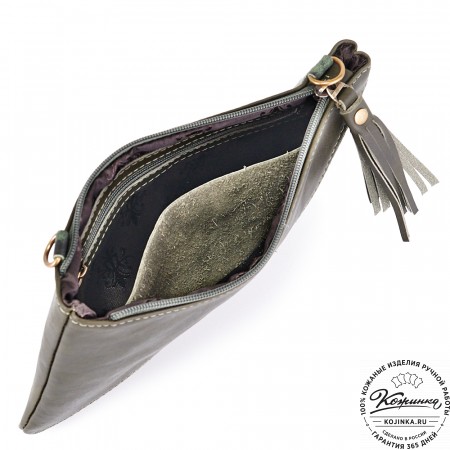 Женская кожаная сумка "Шарлота" (хаки)