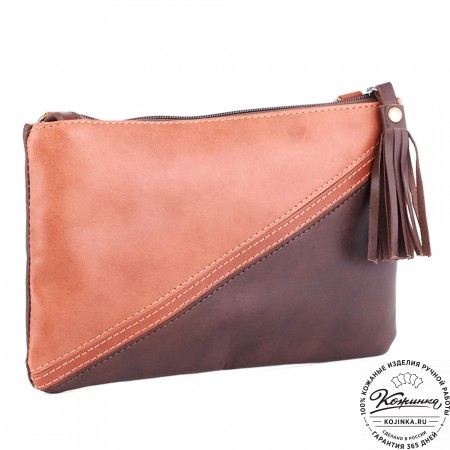 Женская кожаная сумка "Шарлота" (рыже-коричневая)