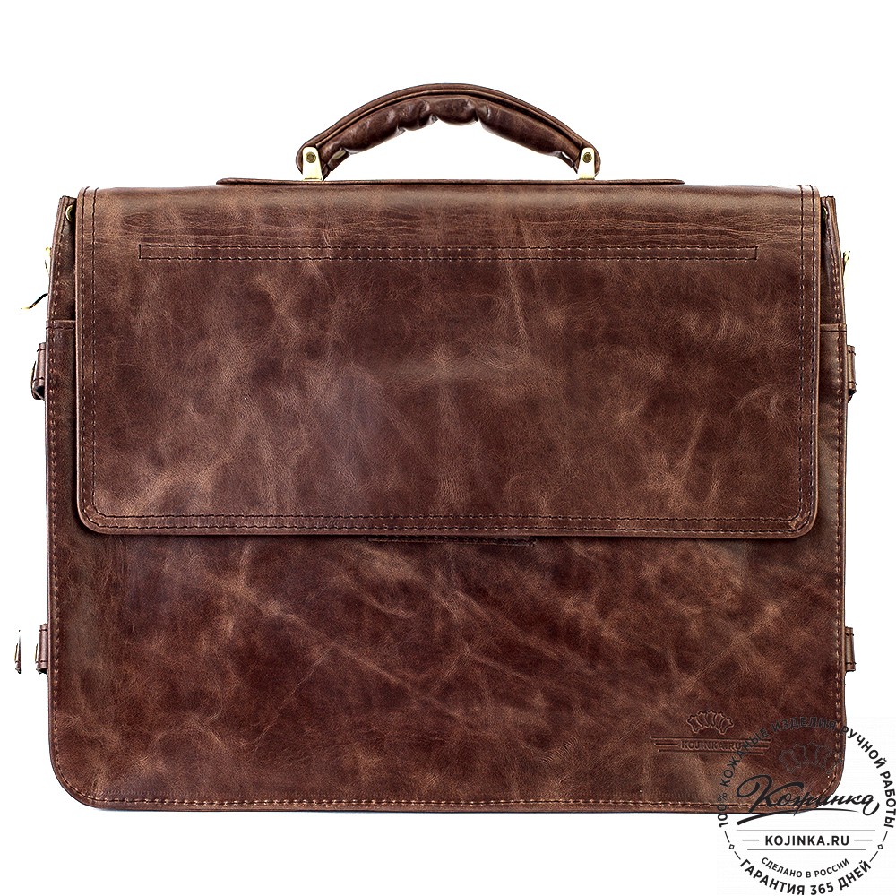 Кожаный портфель "Арамис" (тёмно-коричневый антик)