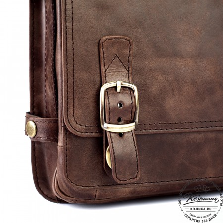 Кожаный портфель "Арамис" (тёмно-коричневый антик)
