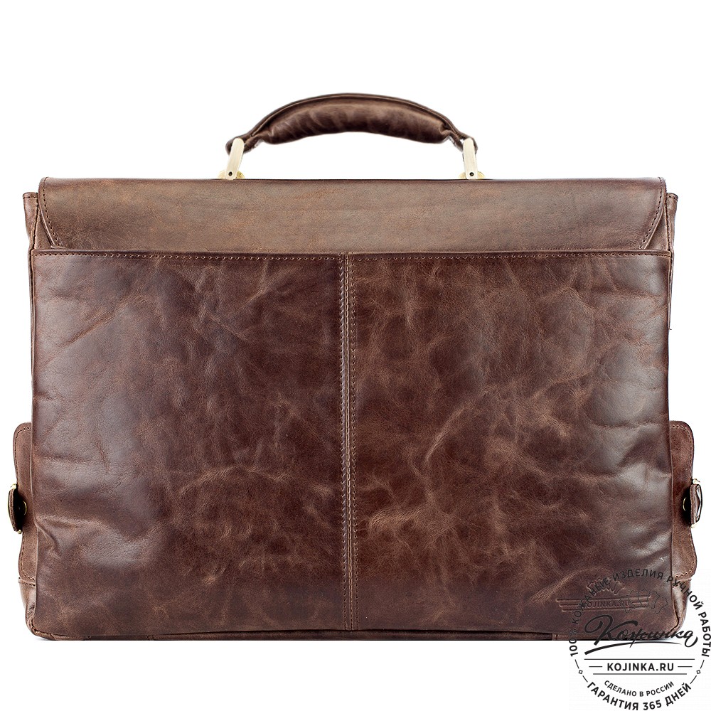 Кожаный портфель "Борменталь" (тёмно-коричневый антик)
