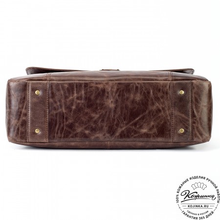 Кожаный портфель "Борменталь" (тёмно-коричневый антик)