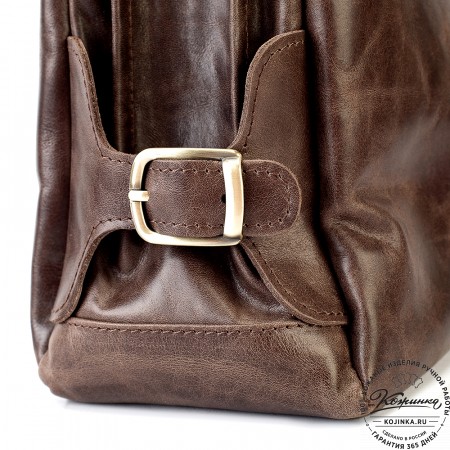 Кожаный портфель "Борменталь" (тёмно-коричневый антик)