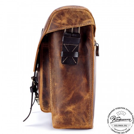 Кожаная сумка "Форман" (рыжий крейзи)