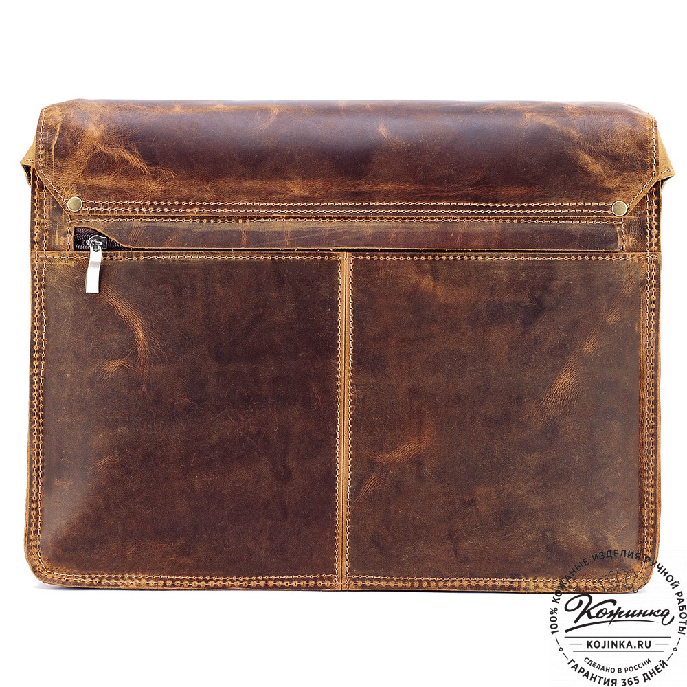 Кожаная сумка "Форман" (рыжий крейзи)