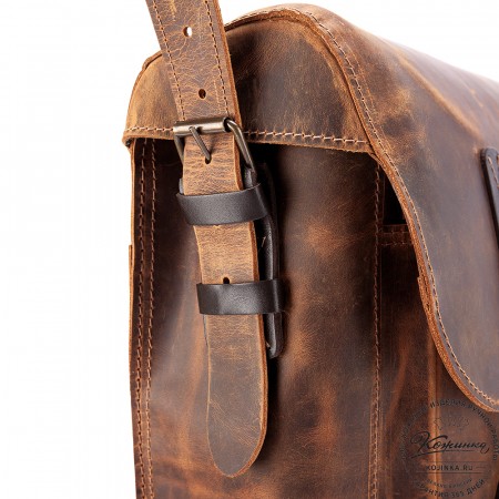 Кожаная сумка "Форман" (рыжий крейзи)