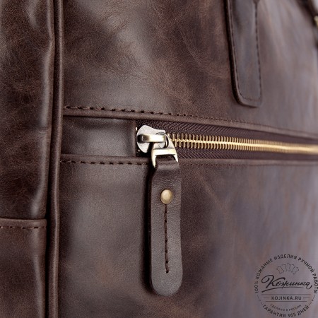 Кожаная деловая сумка "Окленд нью" (тёмно-коричневый антик)