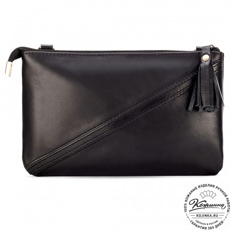 Женская кожаная сумка "Шарлота" (чёрная)