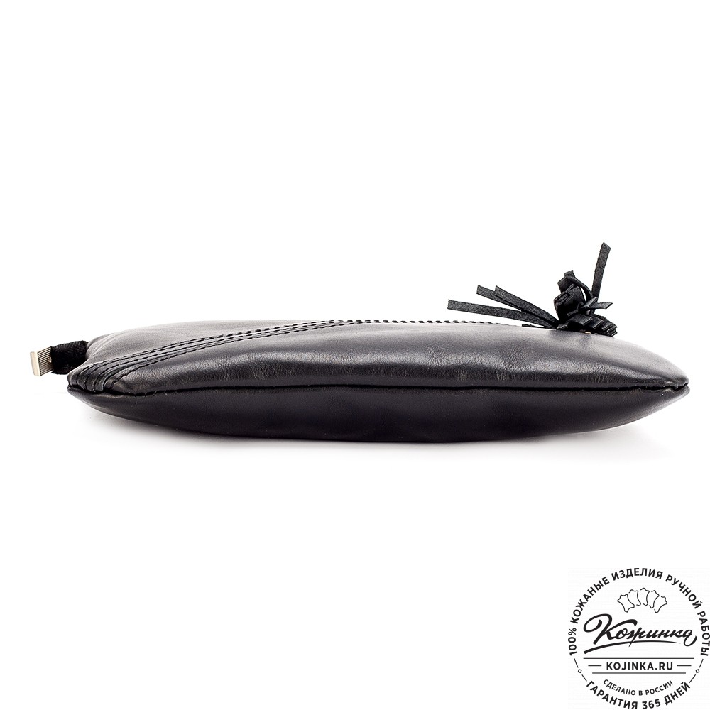 Женская кожаная сумка "Шарлота" (чёрная)