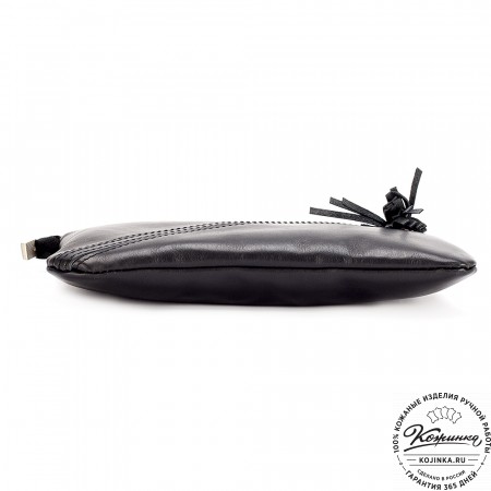 Женская кожаная сумка "Шарлота" (чёрная)