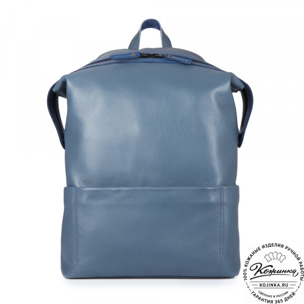 Кожаный рюкзак "Аргентум" (джинс). фото 1