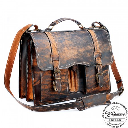 Кожаный портфель "Юрист"  (старение)