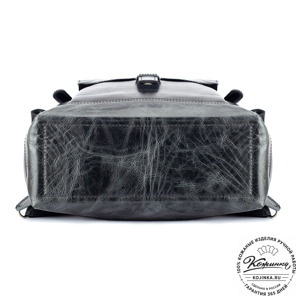 Мужской кожаный рюкзак "Орландо" (чёрный антик)